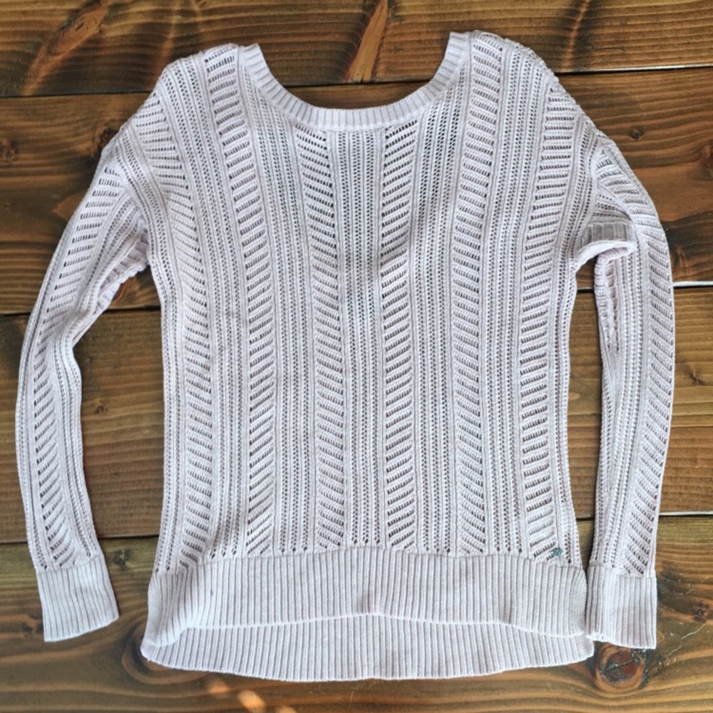 American Eagle Mauve Sweater w/ Cut Out Back